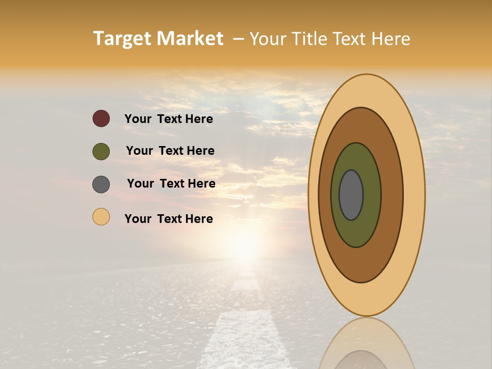 Street Sunlight Landscape PowerPoint Template