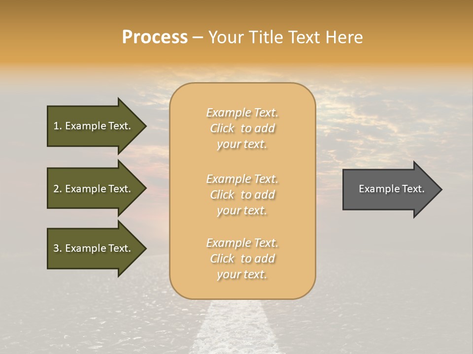 Street Sunlight Landscape PowerPoint Template