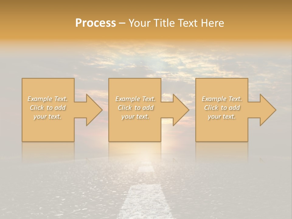 Street Sunlight Landscape PowerPoint Template