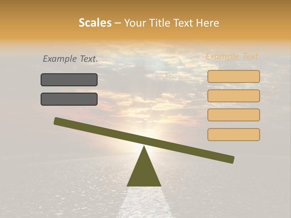 Street Sunlight Landscape PowerPoint Template