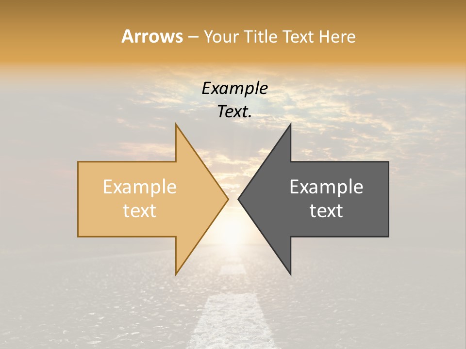 Street Sunlight Landscape PowerPoint Template