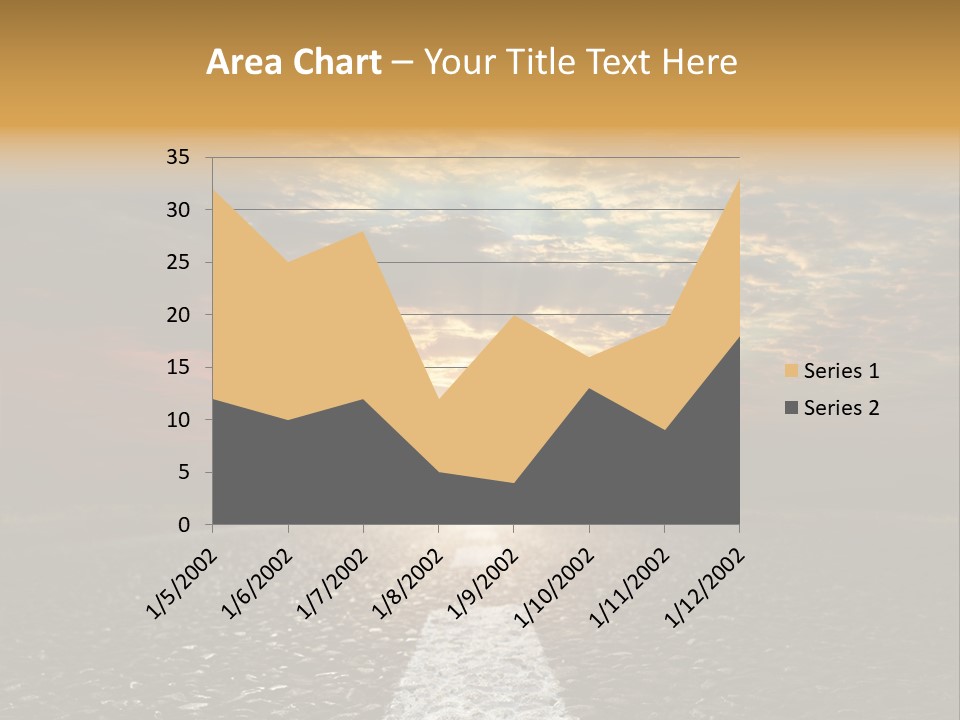 Street Sunlight Landscape PowerPoint Template