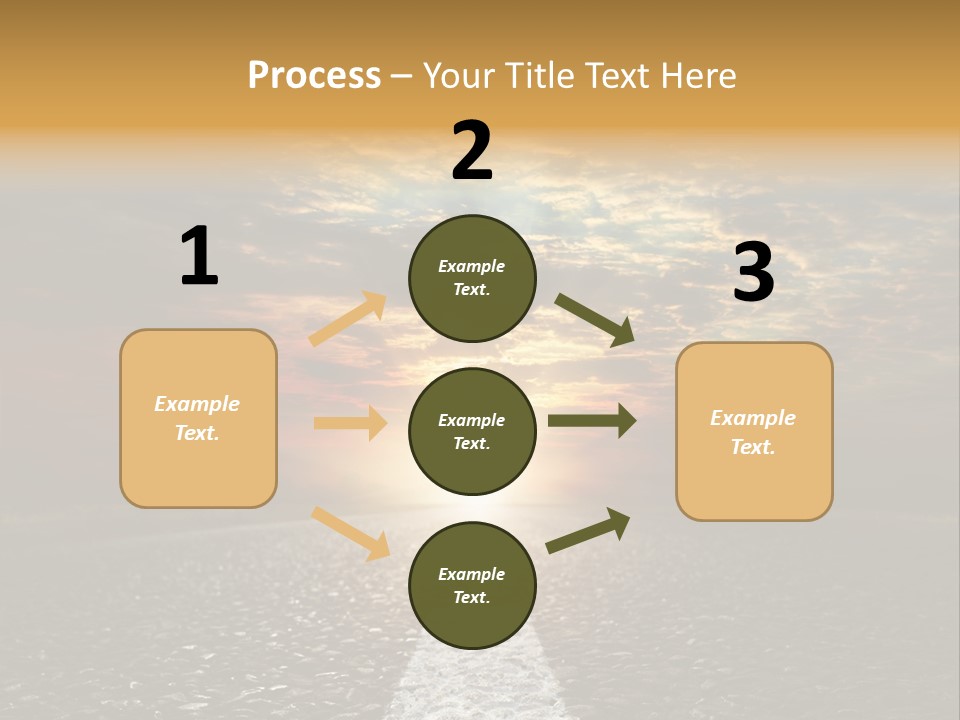 Street Sunlight Landscape PowerPoint Template