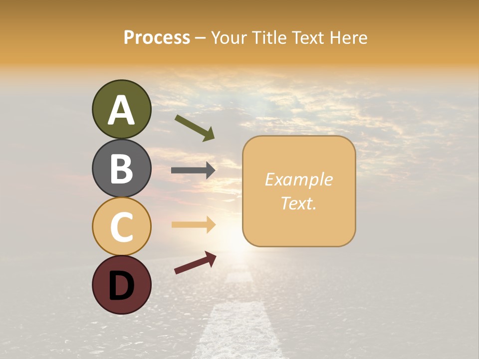 Street Sunlight Landscape PowerPoint Template