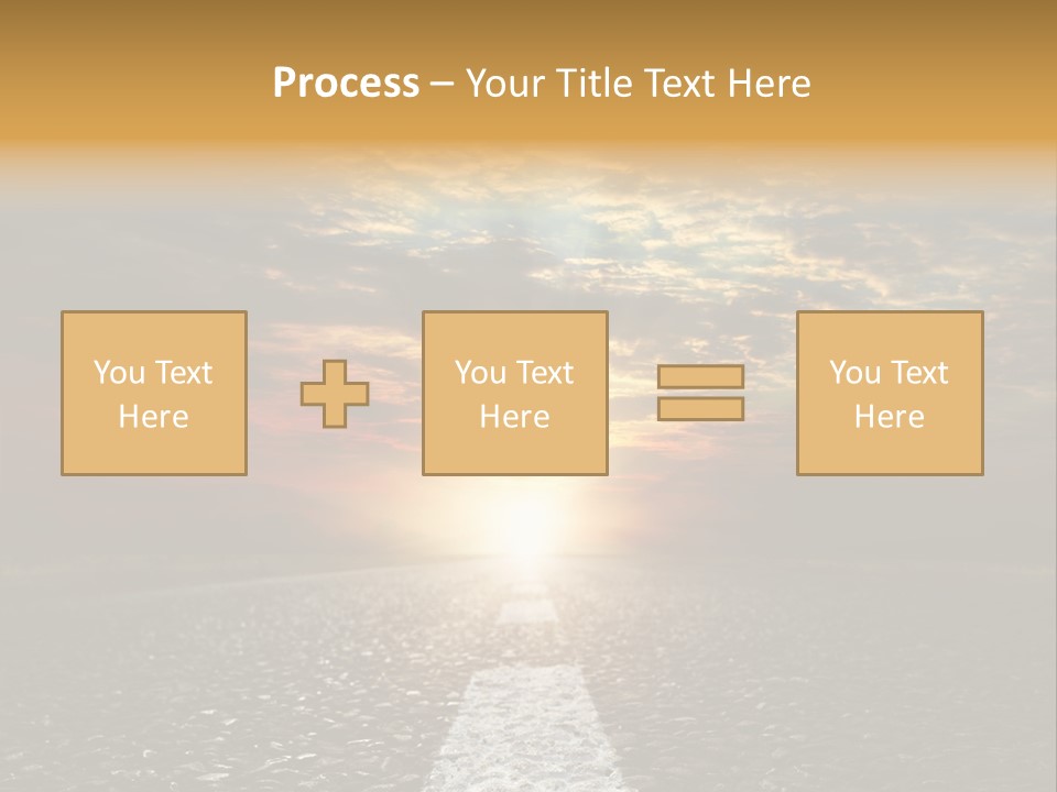 Street Sunlight Landscape PowerPoint Template