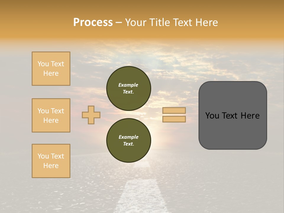 Street Sunlight Landscape PowerPoint Template