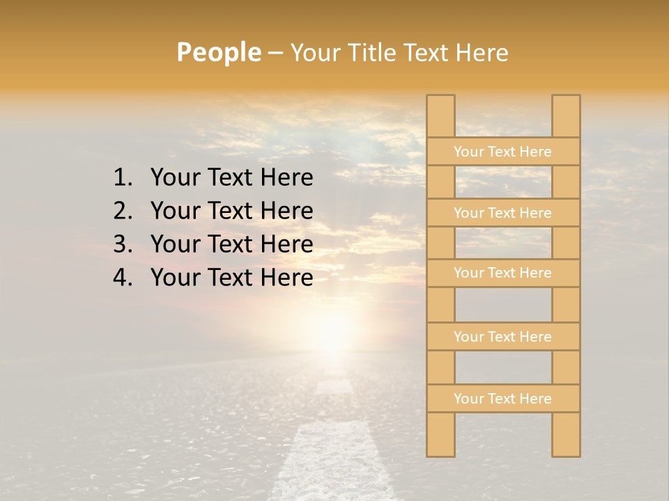 Street Sunlight Landscape PowerPoint Template