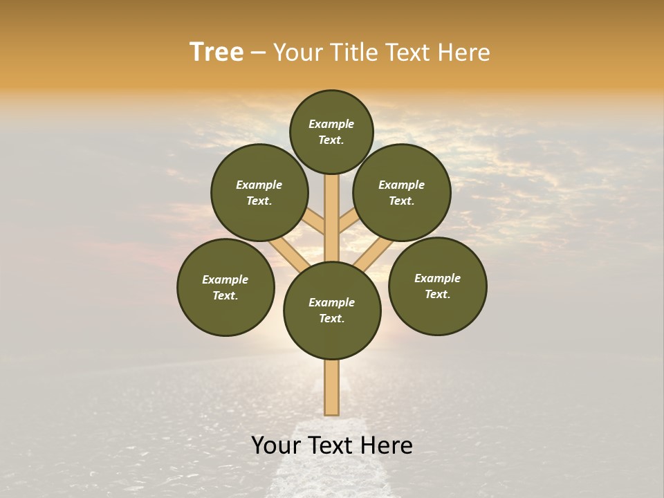 Street Sunlight Landscape PowerPoint Template