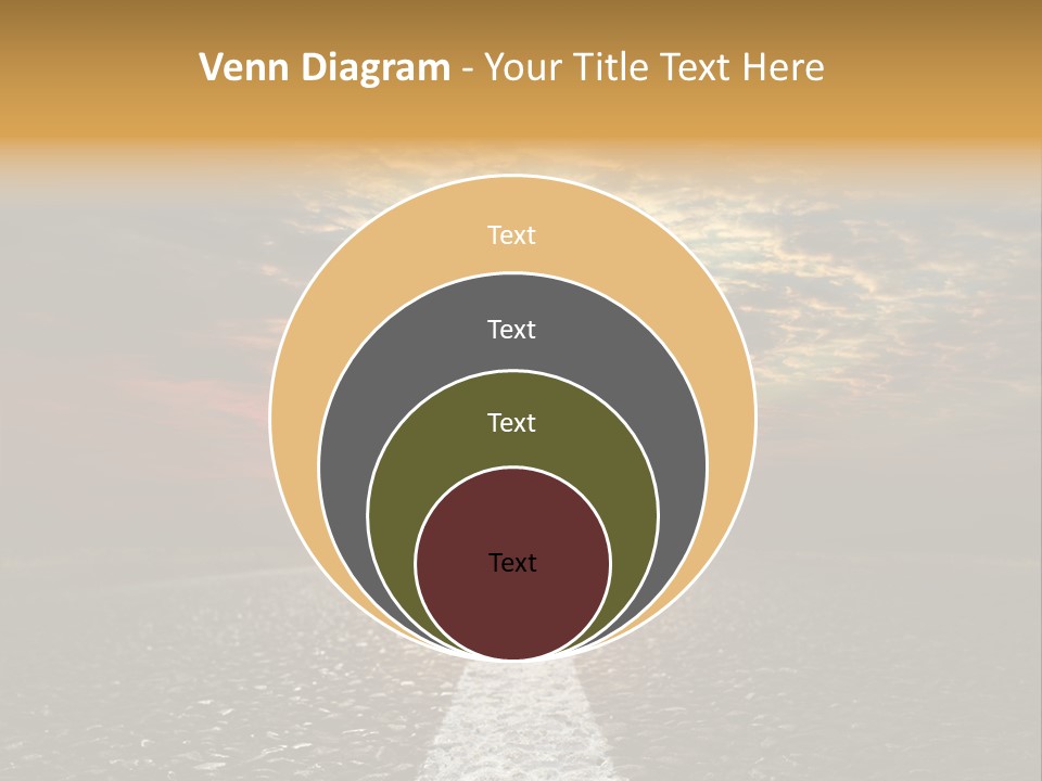 Street Sunlight Landscape PowerPoint Template
