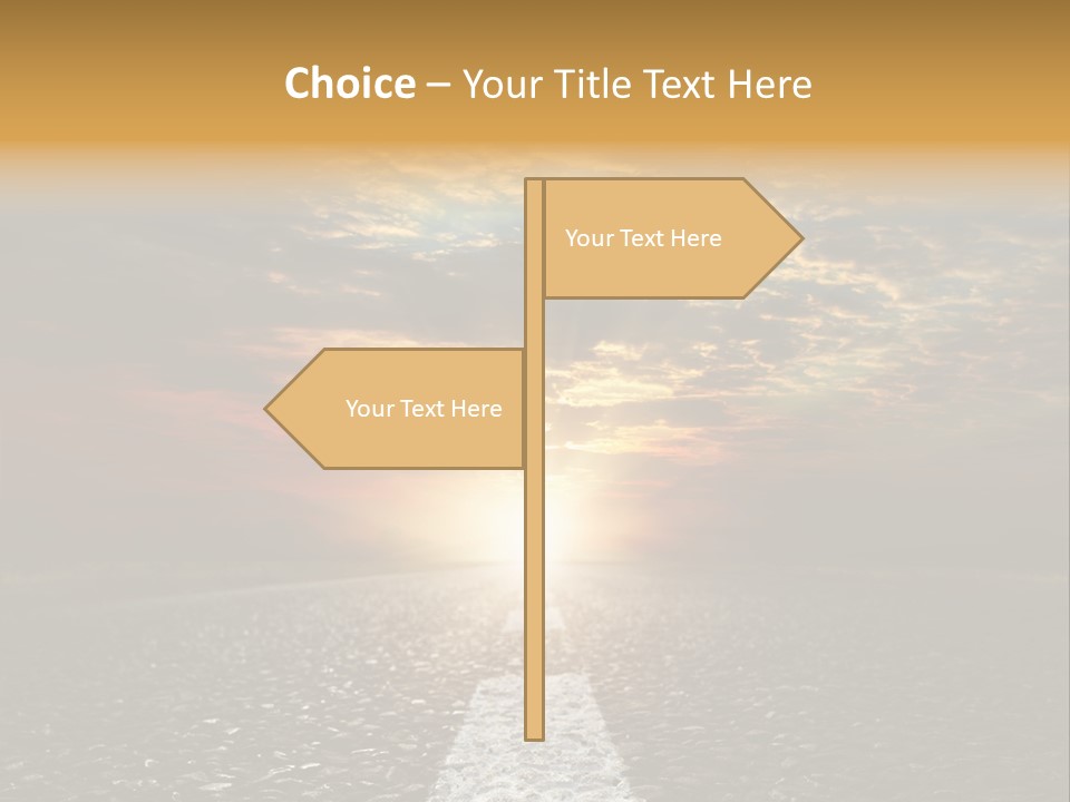 Street Sunlight Landscape PowerPoint Template