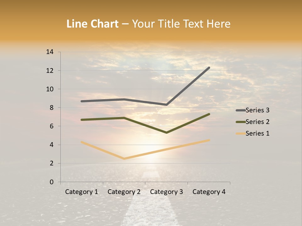 Street Sunlight Landscape PowerPoint Template