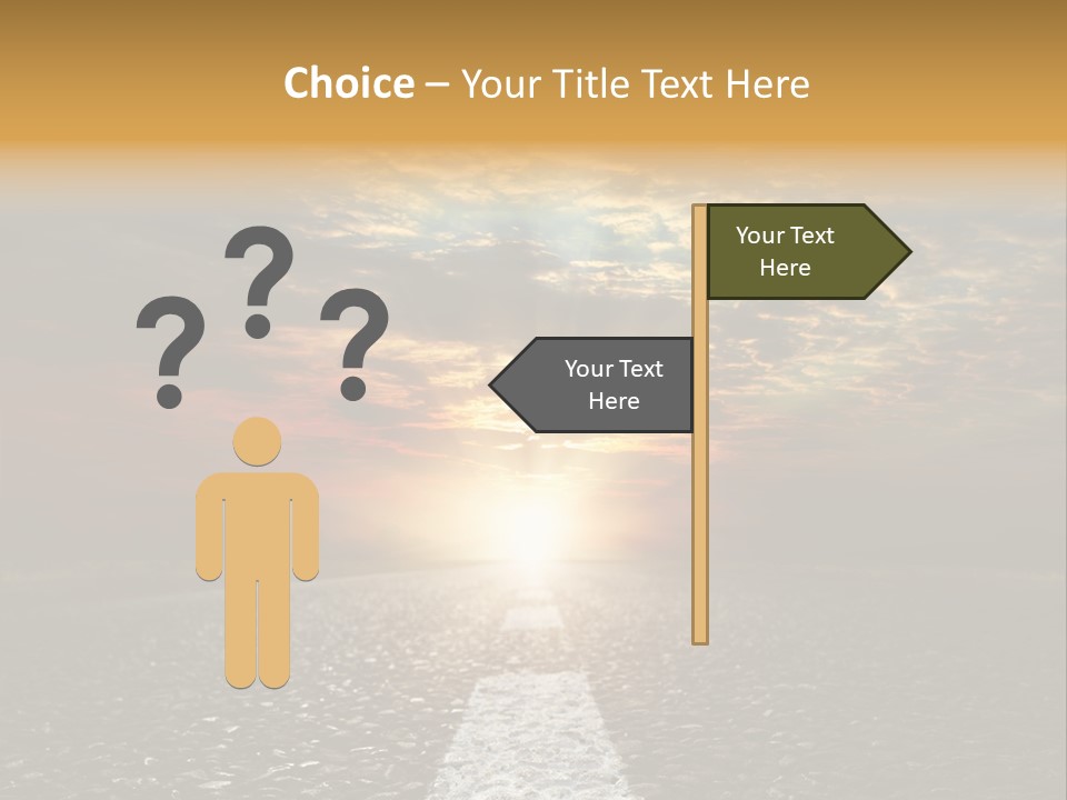 Street Sunlight Landscape PowerPoint Template