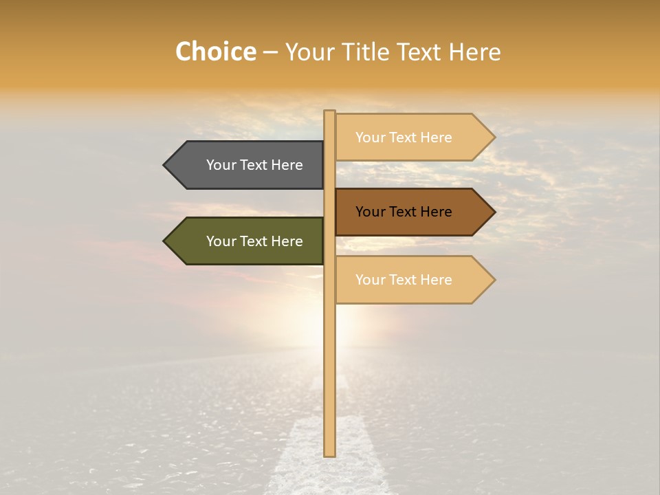 Street Sunlight Landscape PowerPoint Template