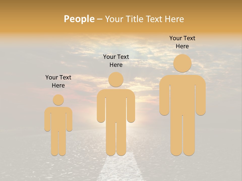 Street Sunlight Landscape PowerPoint Template