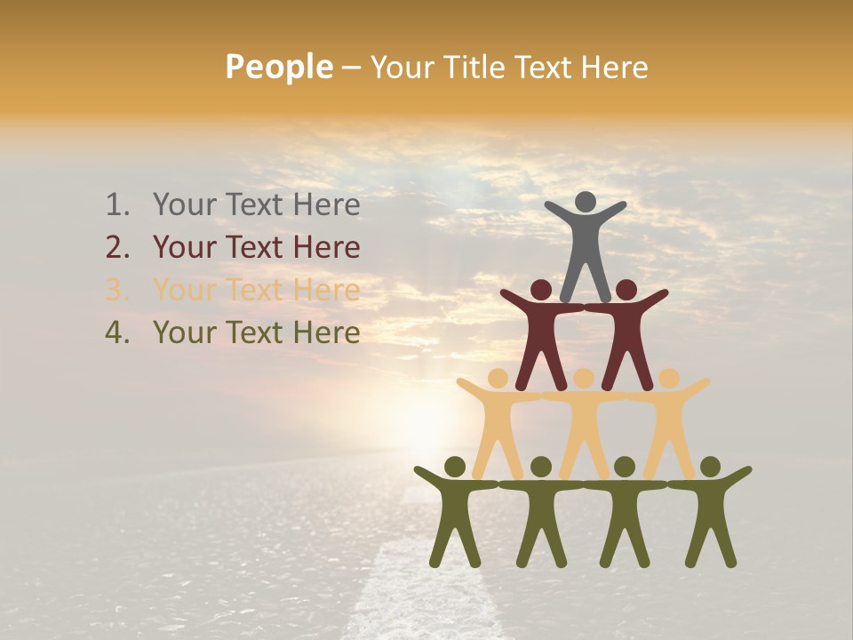 Street Sunlight Landscape PowerPoint Template