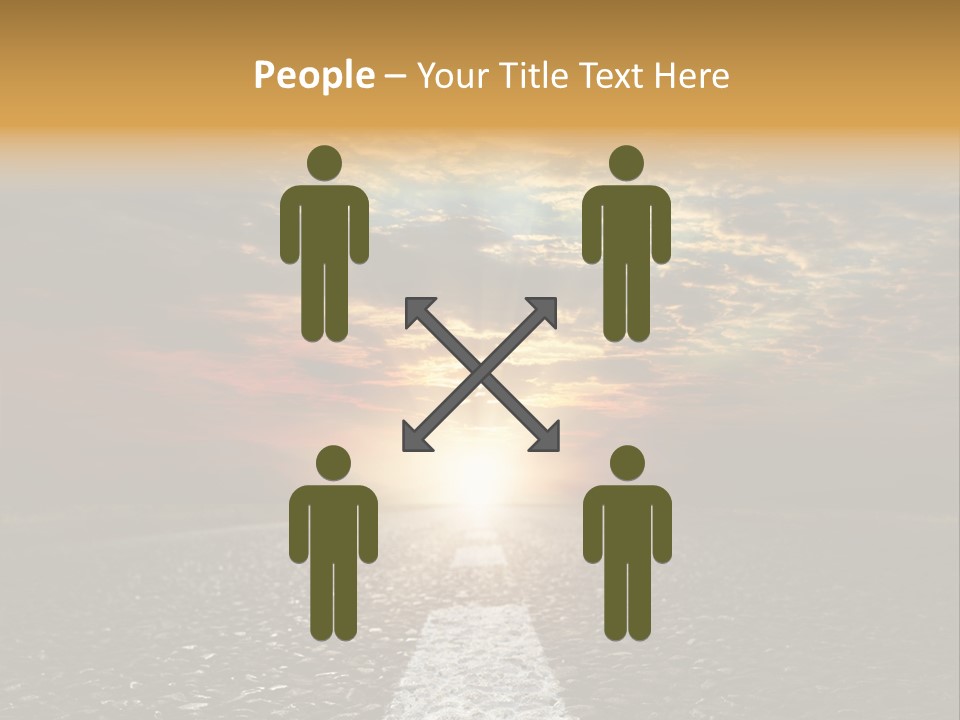 Street Sunlight Landscape PowerPoint Template