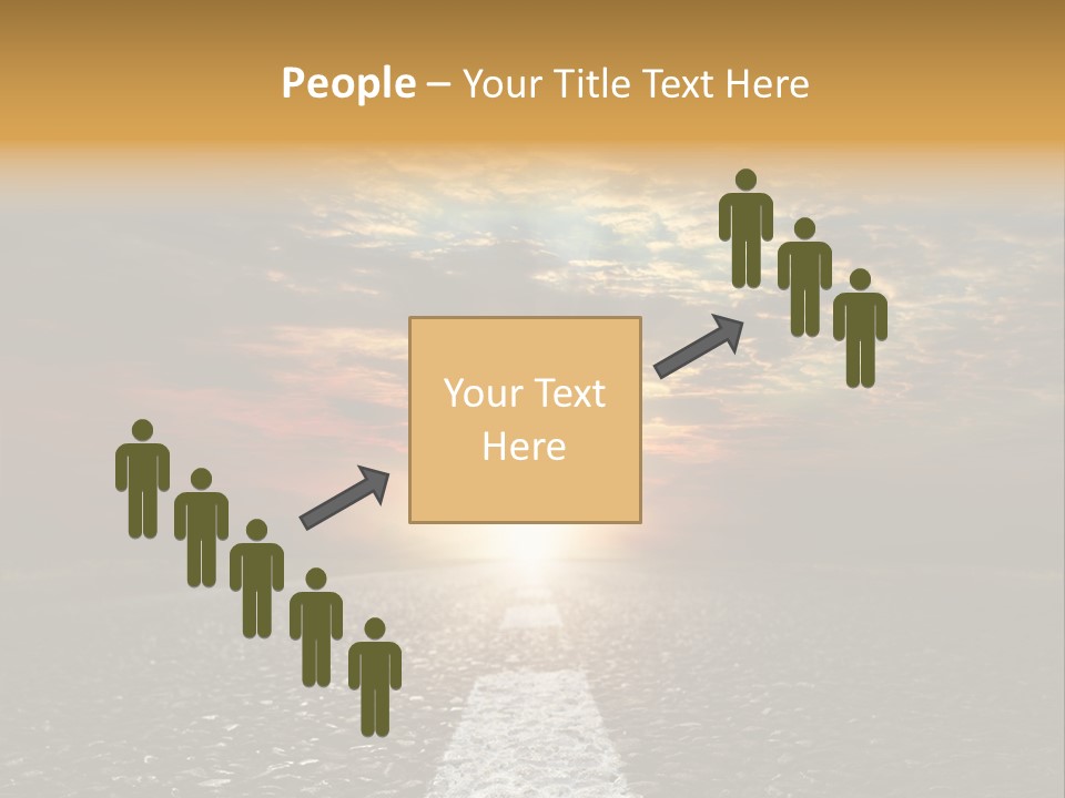 Street Sunlight Landscape PowerPoint Template