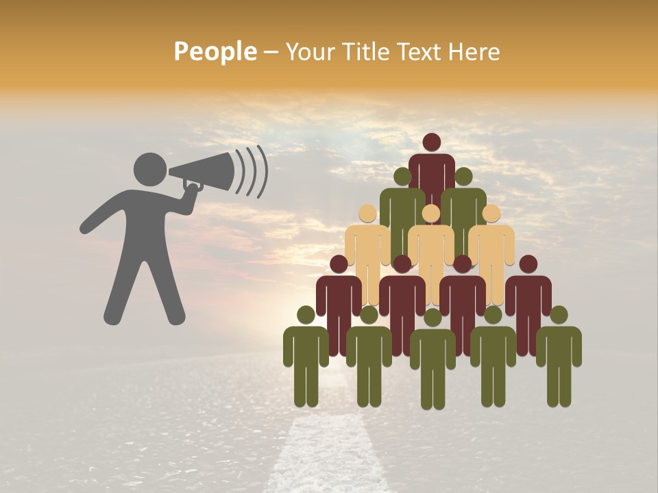 Street Sunlight Landscape PowerPoint Template