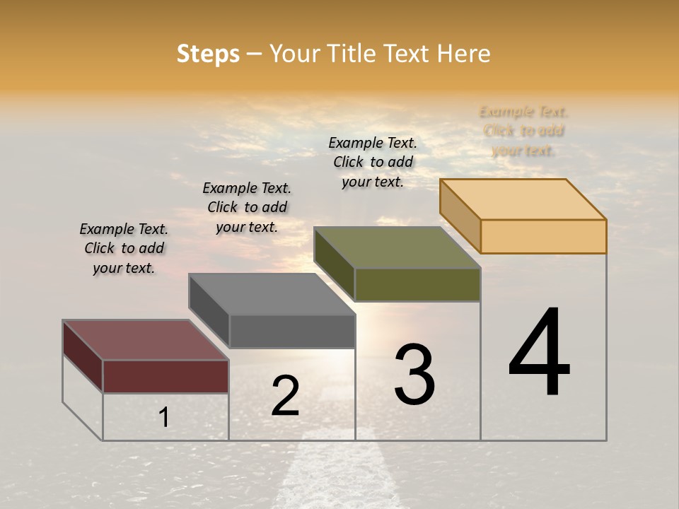 Street Sunlight Landscape PowerPoint Template