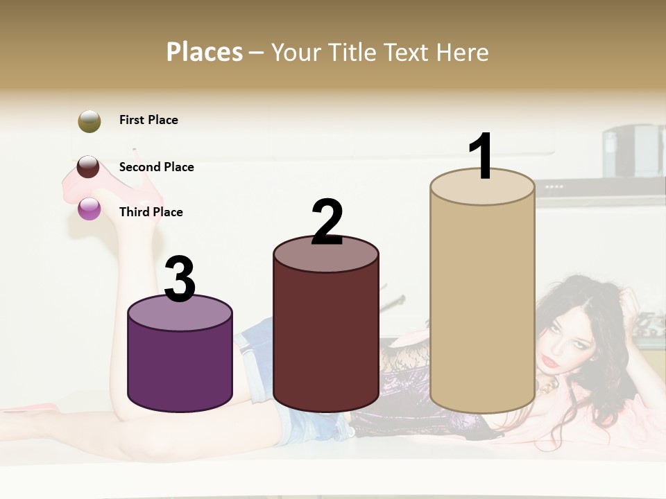 Young Indoors Jeans PowerPoint Template