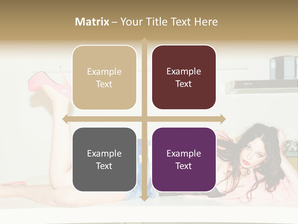 Young Indoors Jeans PowerPoint Template