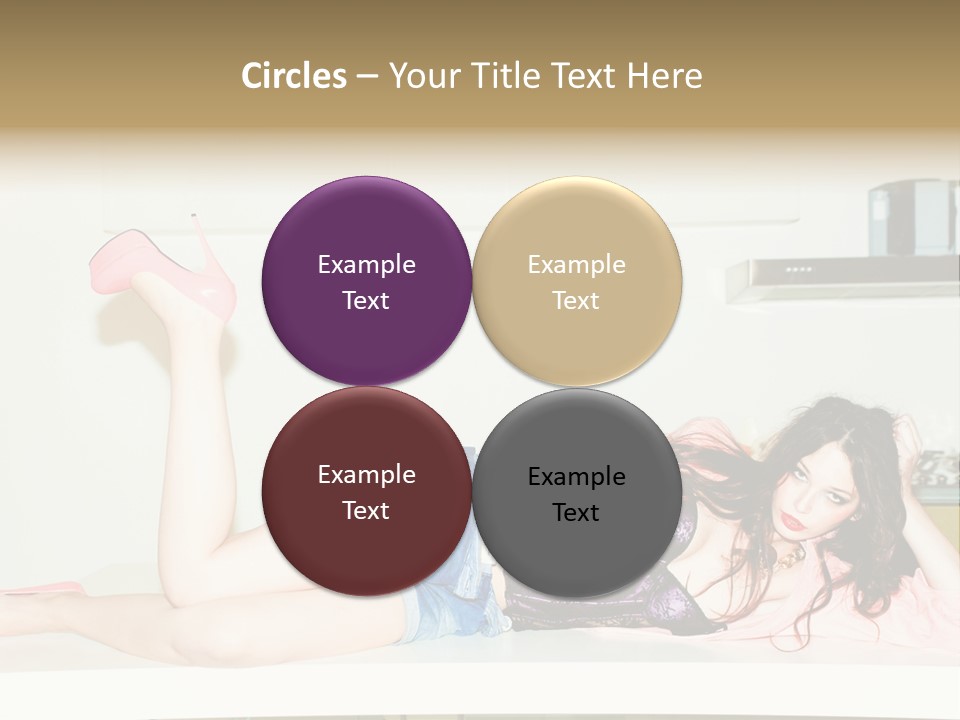 Young Indoors Jeans PowerPoint Template