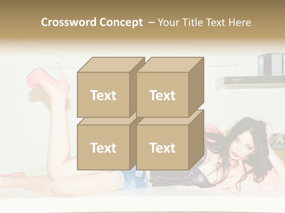 Young Indoors Jeans PowerPoint Template