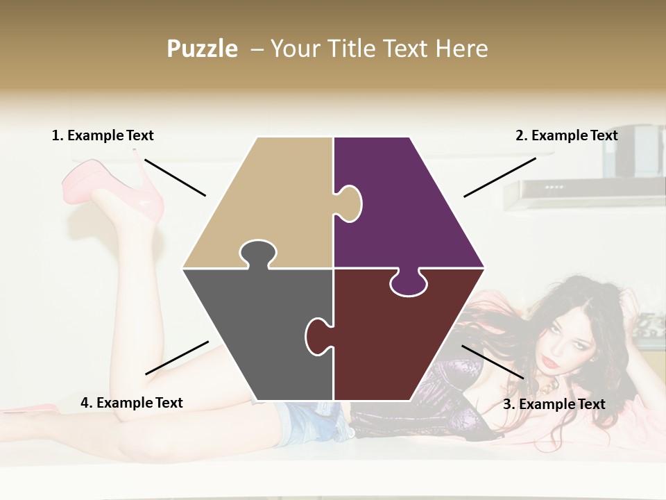 Young Indoors Jeans PowerPoint Template