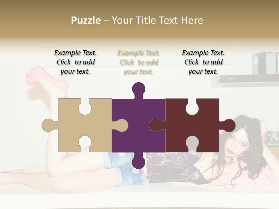 Young Indoors Jeans PowerPoint Template