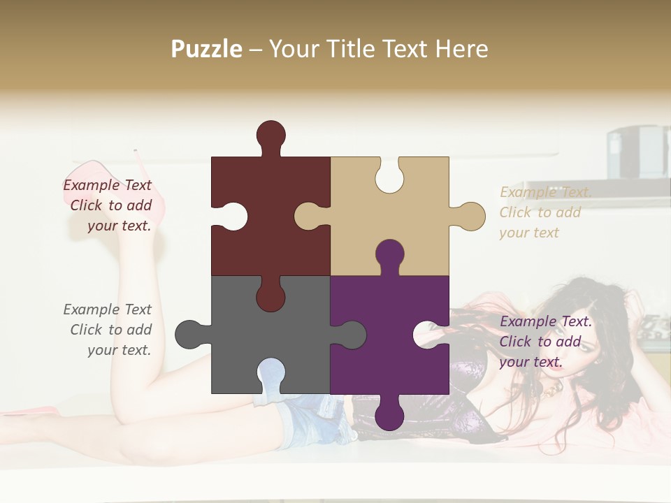 Young Indoors Jeans PowerPoint Template