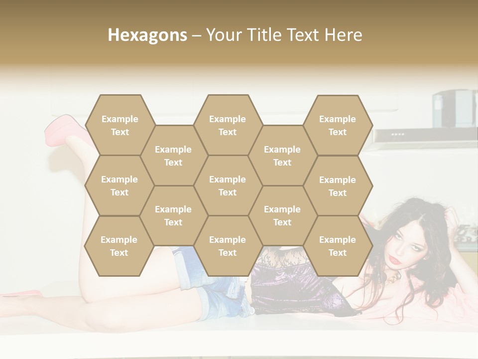 Young Indoors Jeans PowerPoint Template