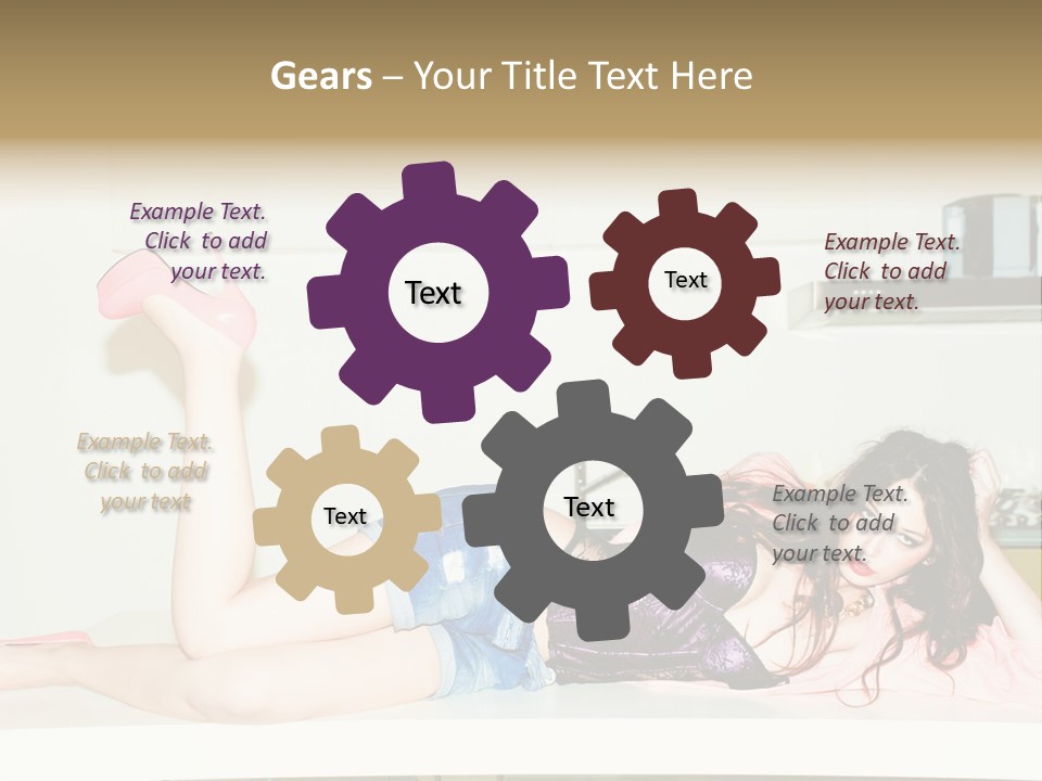 Young Indoors Jeans PowerPoint Template