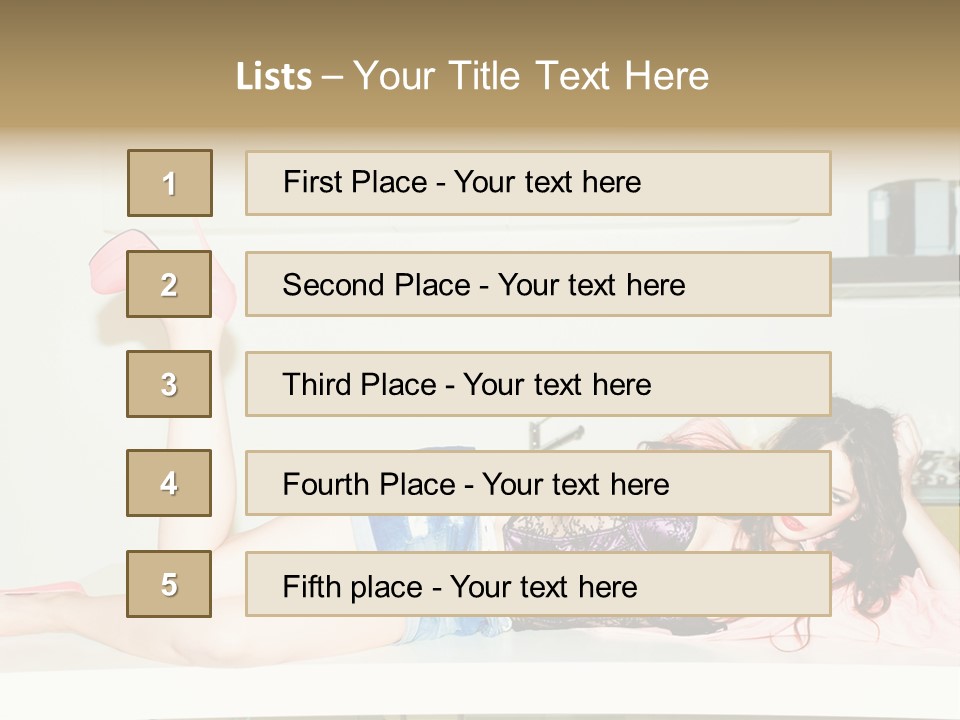 Young Indoors Jeans PowerPoint Template