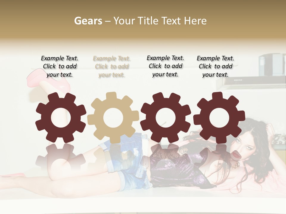 Young Indoors Jeans PowerPoint Template