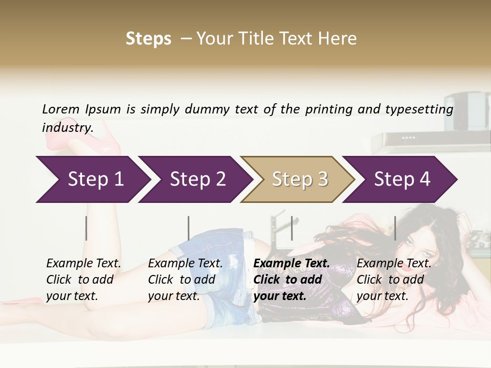 Young Indoors Jeans PowerPoint Template