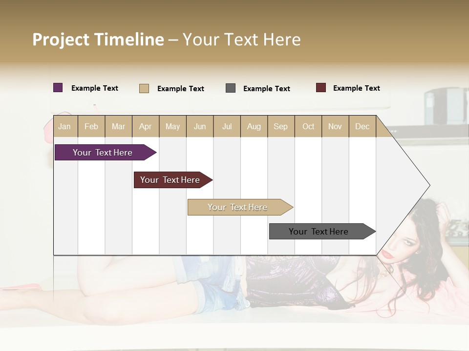 Young Indoors Jeans PowerPoint Template