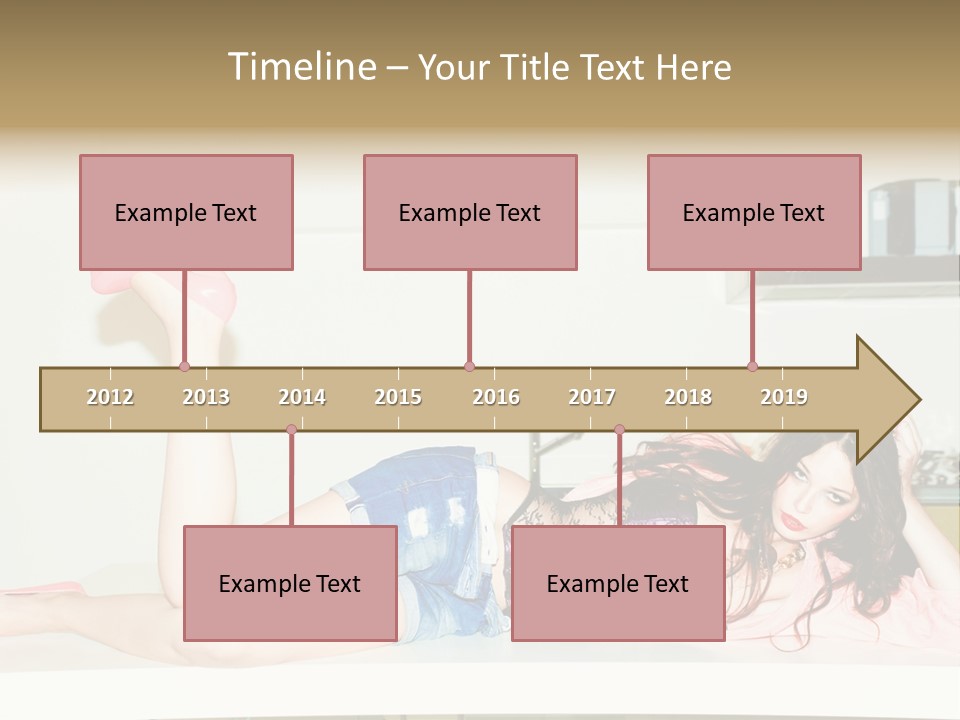 Young Indoors Jeans PowerPoint Template