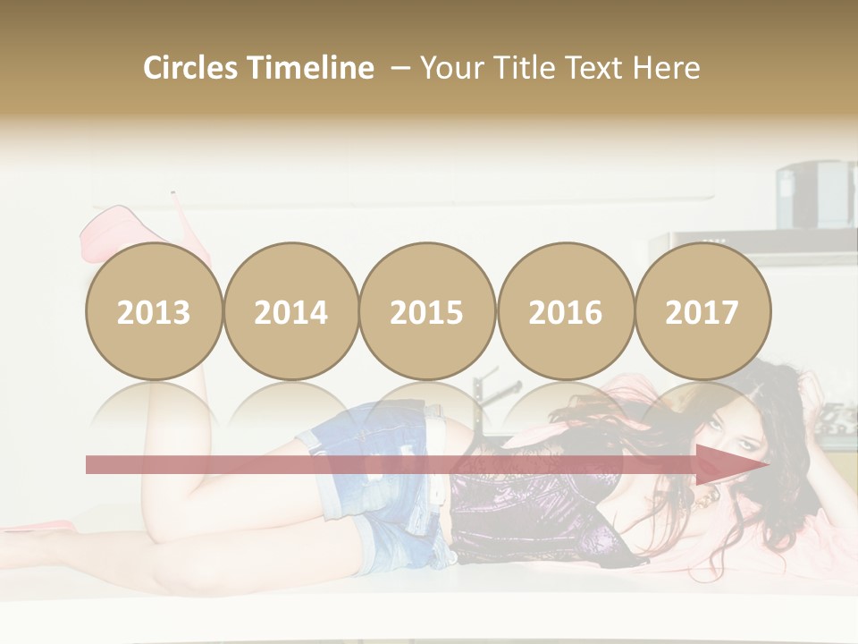 Young Indoors Jeans PowerPoint Template