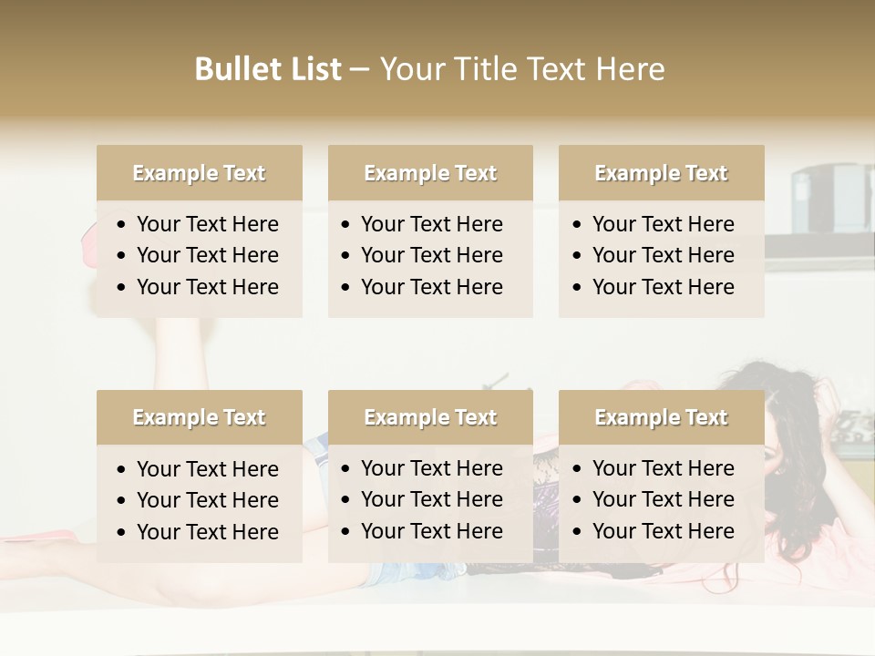 Young Indoors Jeans PowerPoint Template