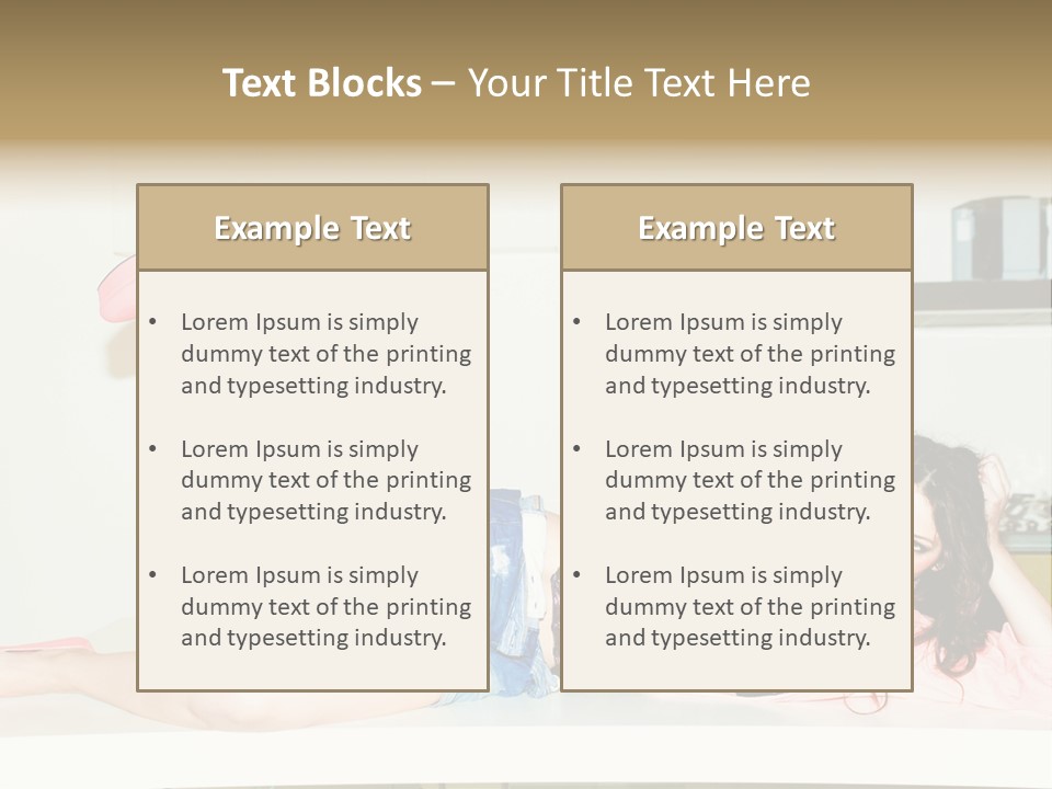Young Indoors Jeans PowerPoint Template