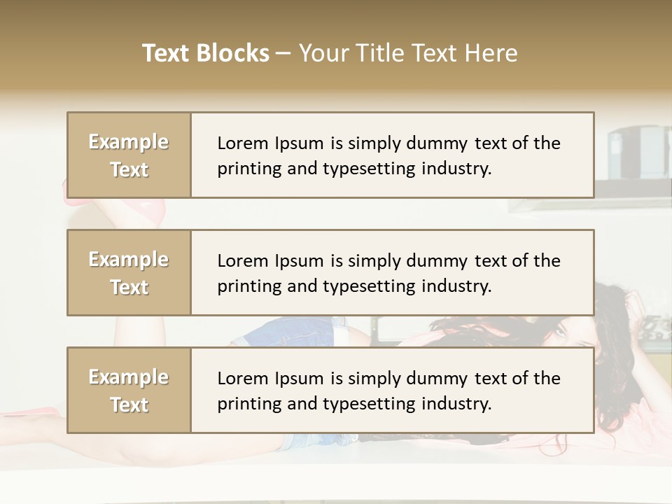 Young Indoors Jeans PowerPoint Template