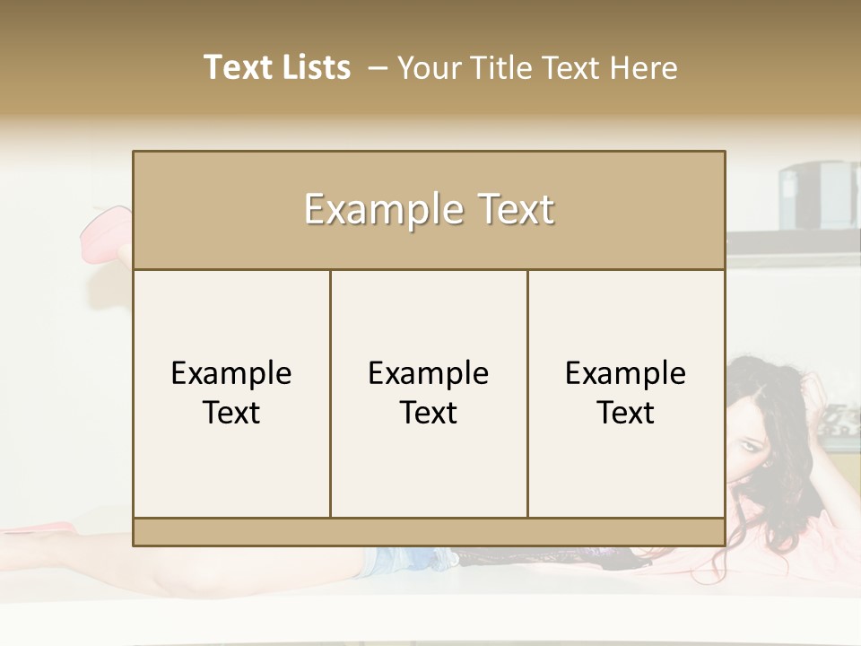 Young Indoors Jeans PowerPoint Template