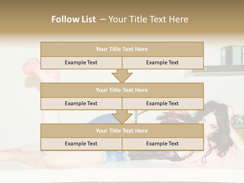 Young Indoors Jeans PowerPoint Template