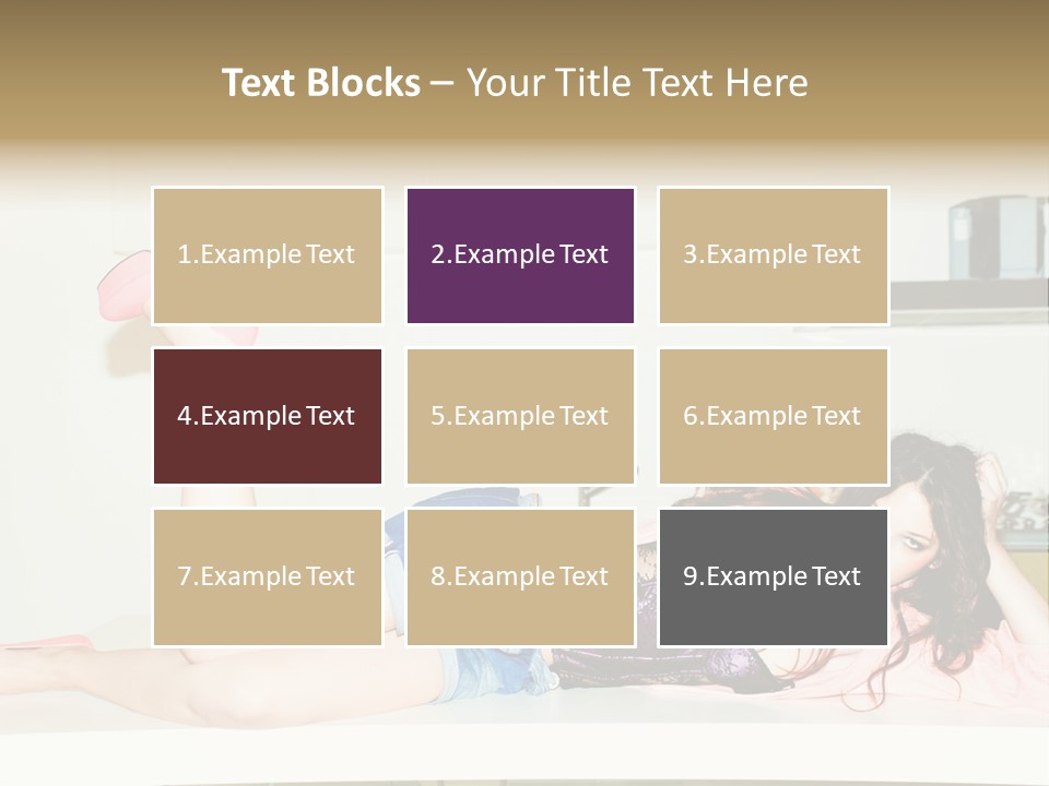 Young Indoors Jeans PowerPoint Template