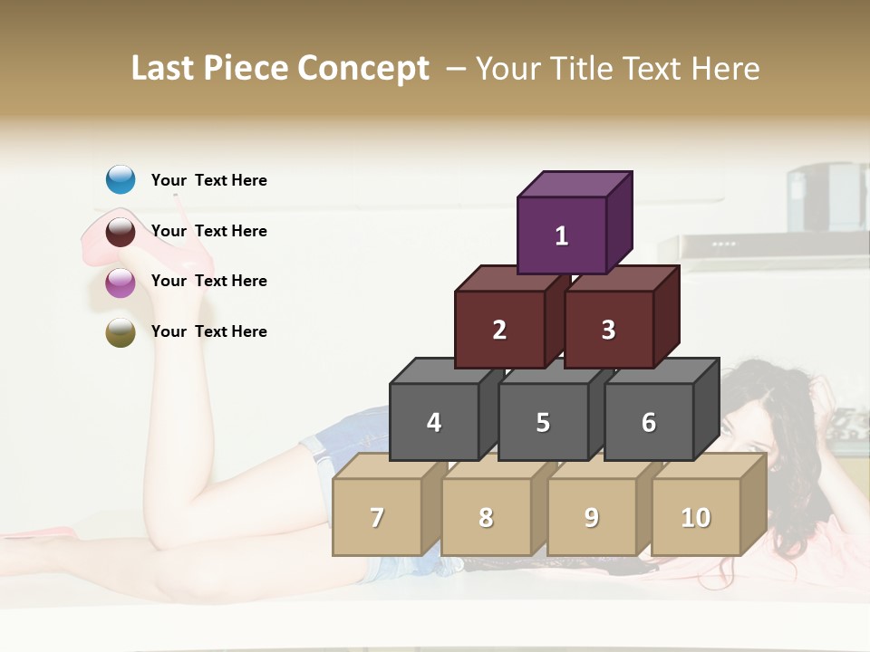 Young Indoors Jeans PowerPoint Template