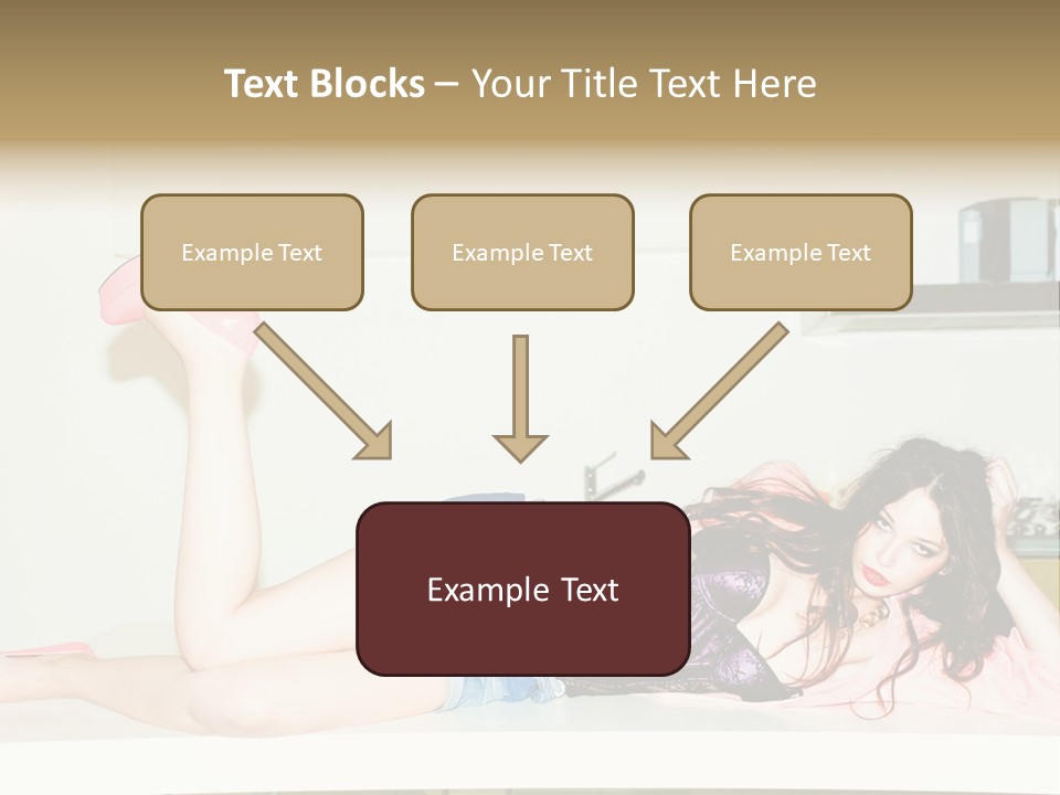 Young Indoors Jeans PowerPoint Template