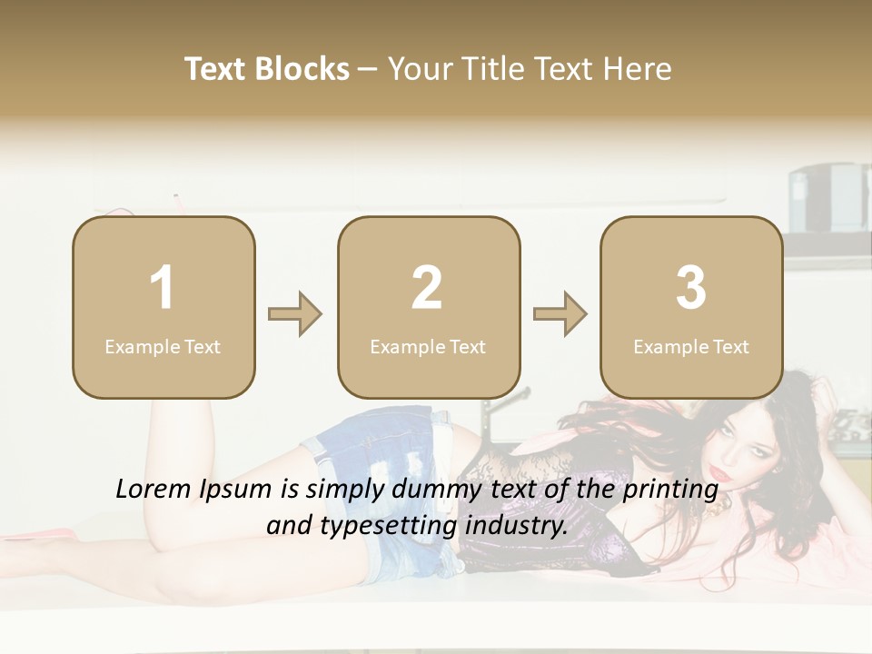 Young Indoors Jeans PowerPoint Template