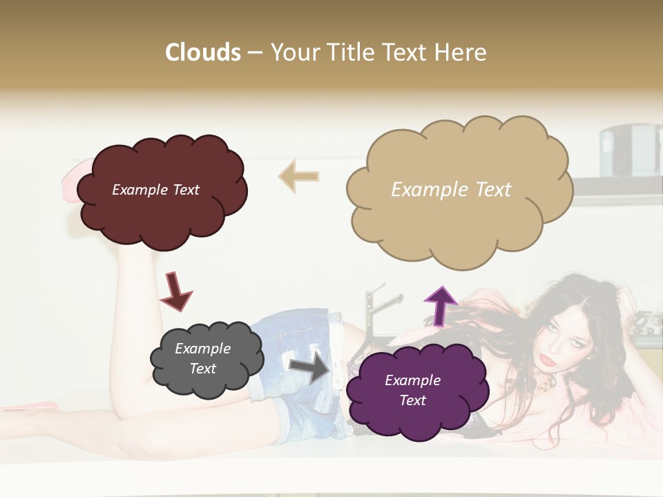 Young Indoors Jeans PowerPoint Template