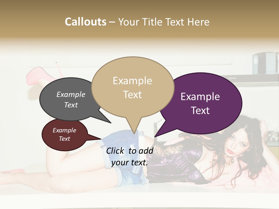 Young Indoors Jeans PowerPoint Template