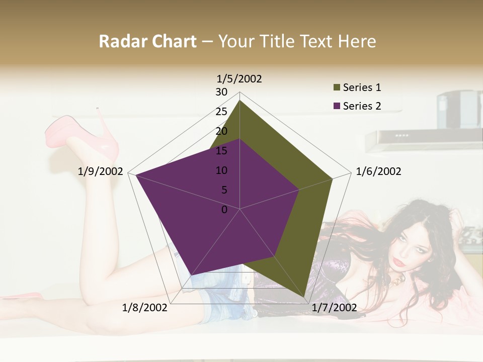 Young Indoors Jeans PowerPoint Template